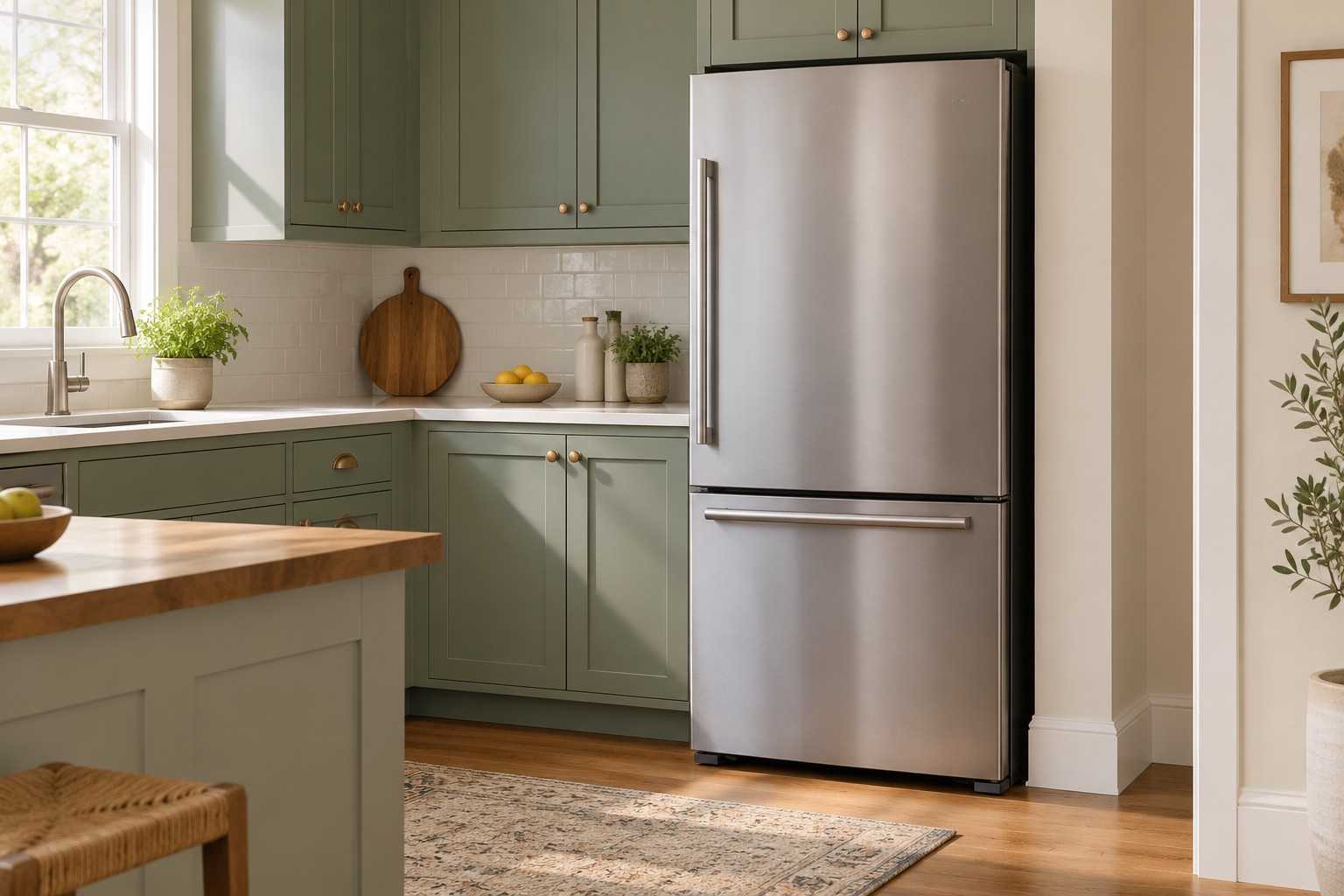 Illustrative photo of a residential compact refrigerator